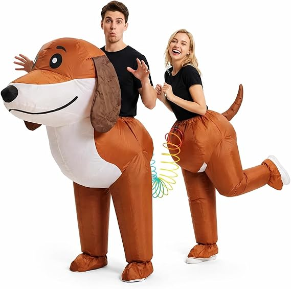 Couple Inflatable Dachshund Costume for Adults