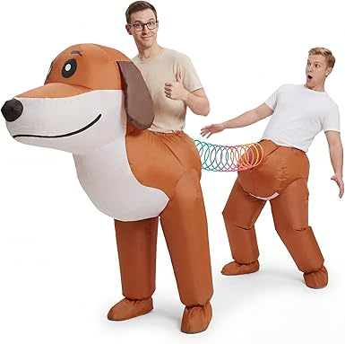 Couple Inflatable Dachshund Costume white background product image